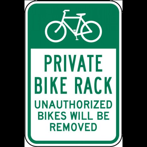 Private Bike Rack Sign