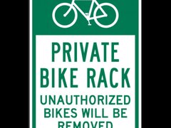 Private Bike Rack Sign