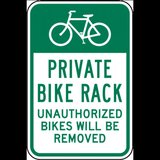 Private Bike Rack Sign