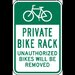 Private Bike Rack Sign